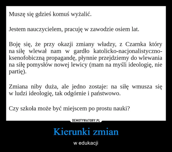 
    Kierunki zmian