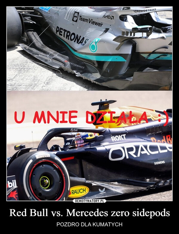 
    Red Bull vs. Mercedes zero sidepods