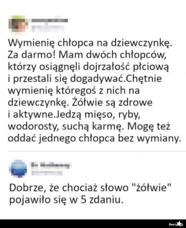 
    Propozycja wymiany 