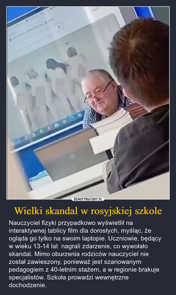 
    Wielki skandal w rosyjskiej szkole