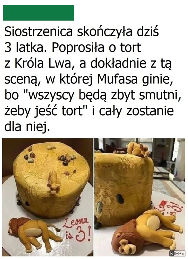 
    Urodzinowy tort z Królem Lwa