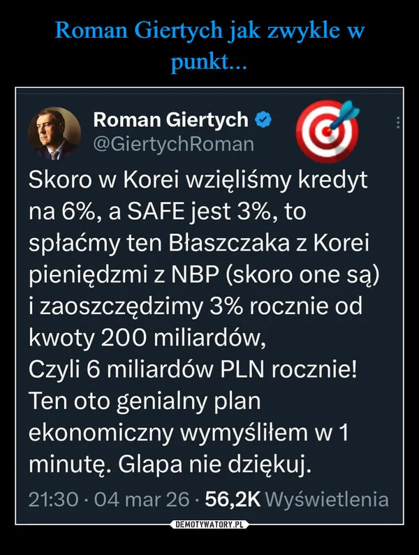 
    Roman Giertych jak zwykle w punkt...