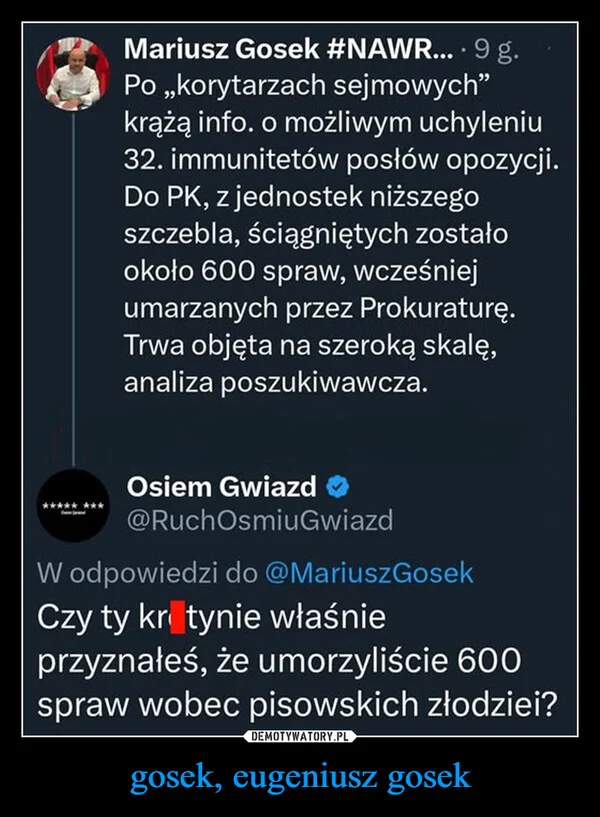 
    gosek, eugeniusz gosek