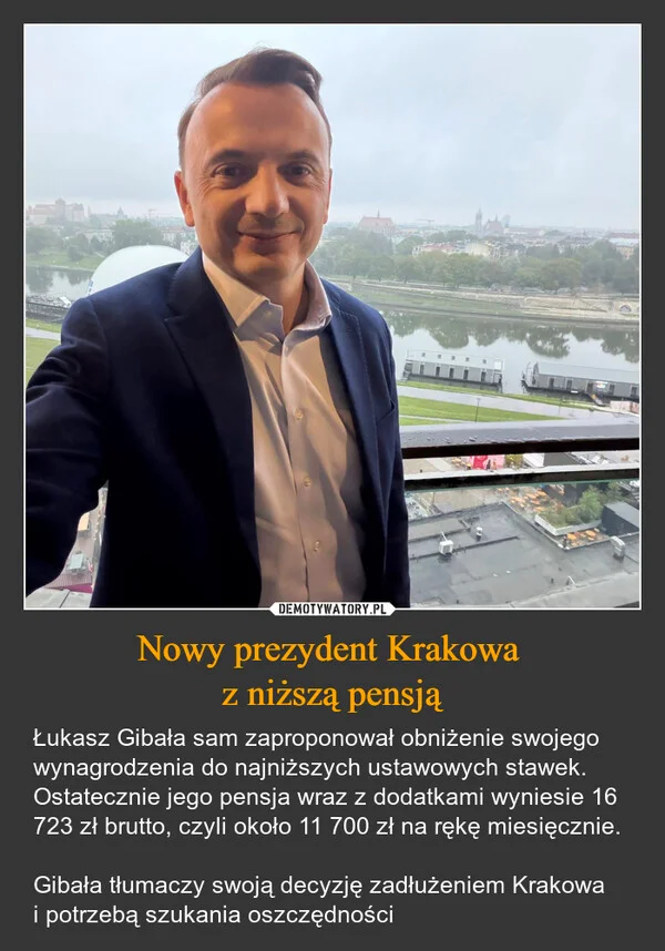 
    Nowy prezydent Krakowa z niższą pensją