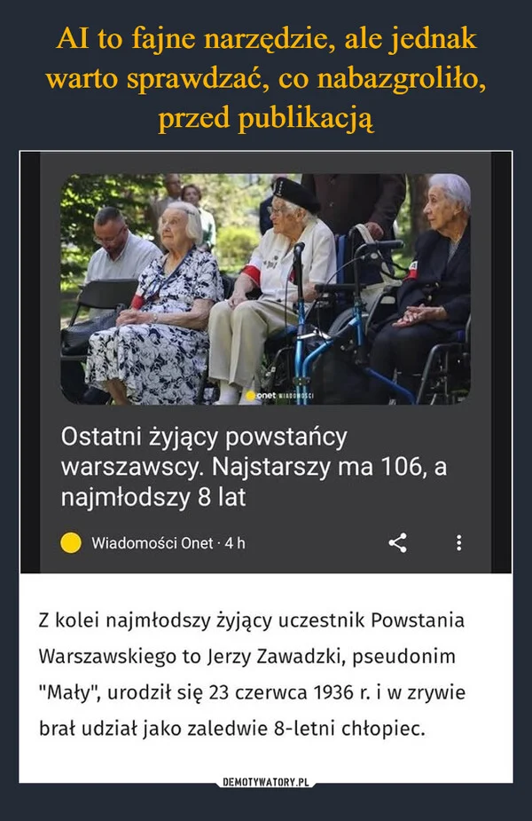 
    AI to fajne narzędzie, ale jednak warto sprawdzać, co nabazgroliło, przed publikacją