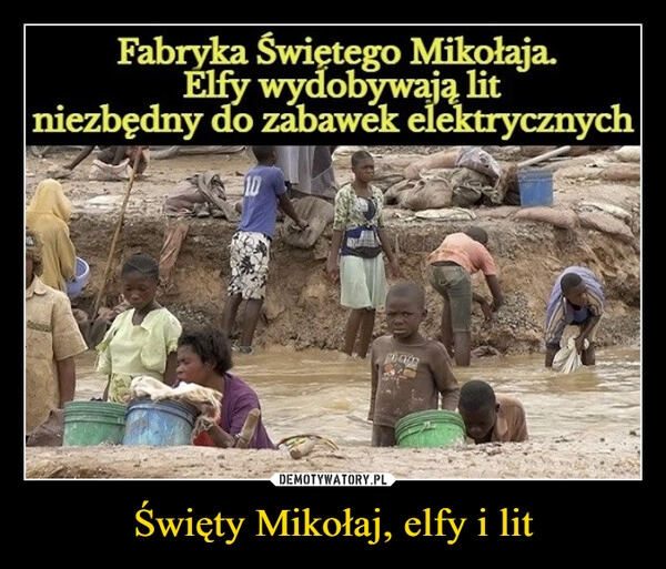 
    Święty Mikołaj, elfy i lit