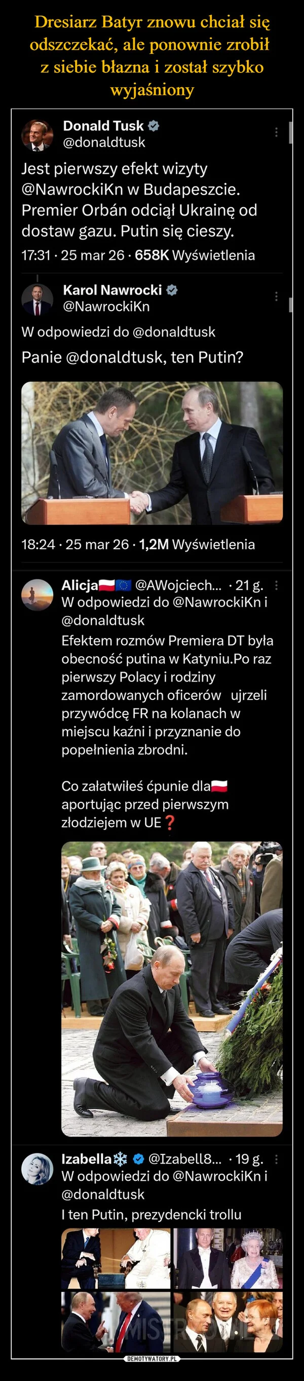 
    Dresiarz Batyr znowu chciał się odszczekać, ale ponownie zrobił z siebie błazna i został szybko wyjaśniony