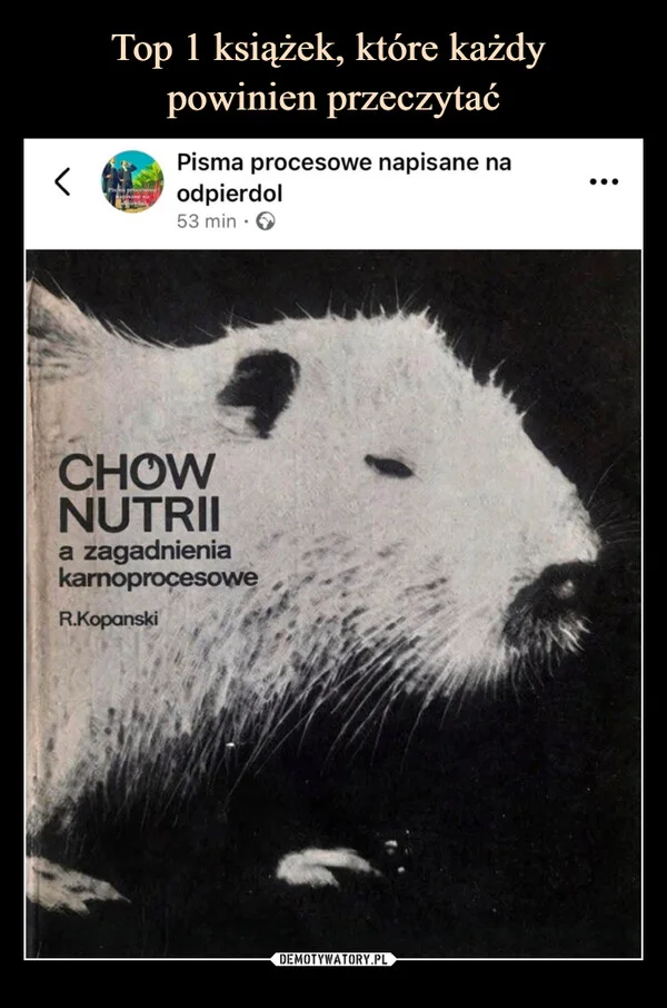 
    Top 1 książek, które każdy powinien przeczytać