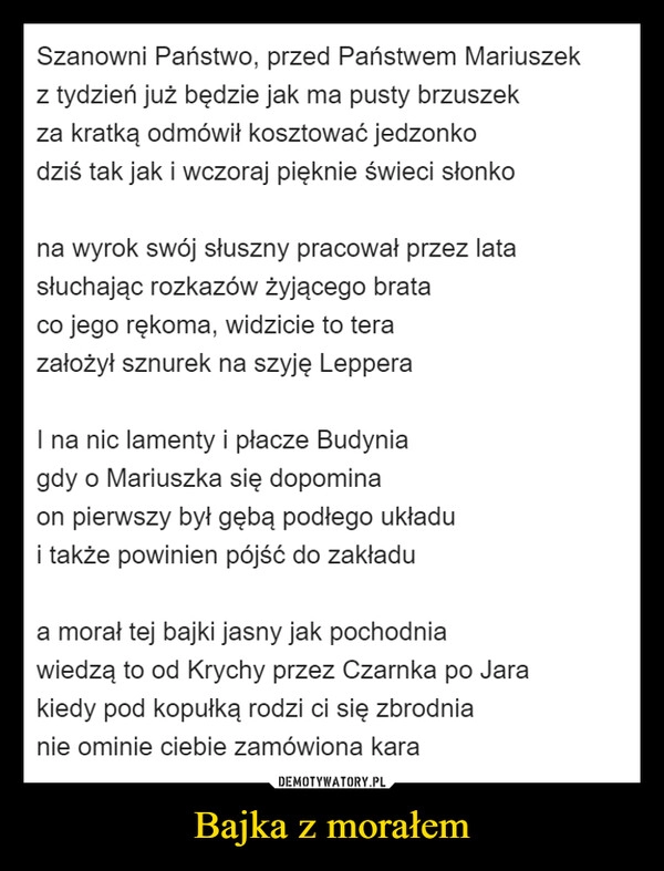 
    Bajka z morałem