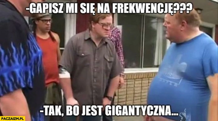 
    Gapisz mi się na frekwencję tak bo jest gigantyczna chłopaki z baraków brzuch bebech