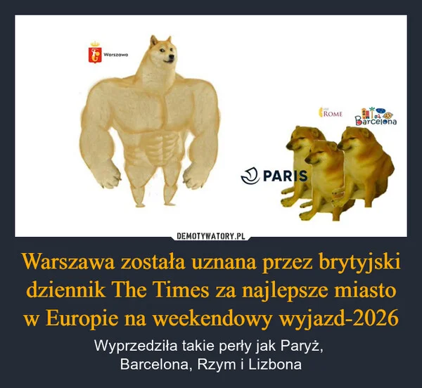 
    Warszawa została uznana przez brytyjski dziennik The Times za najlepsze miasto w Europie na weekendowy wyjazd-2026
