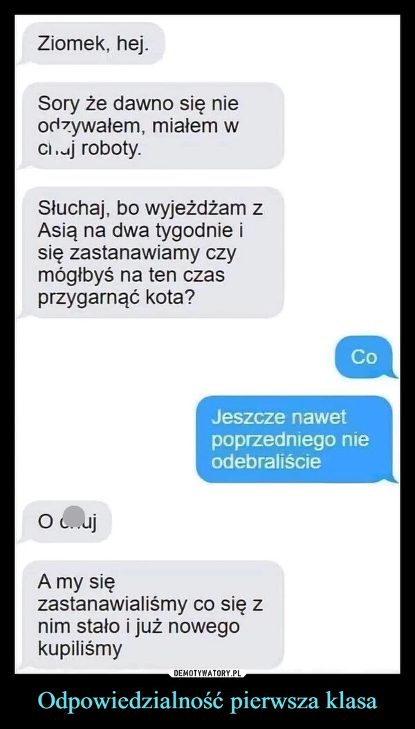 
    Odpowiedzialność pierwsza klasa