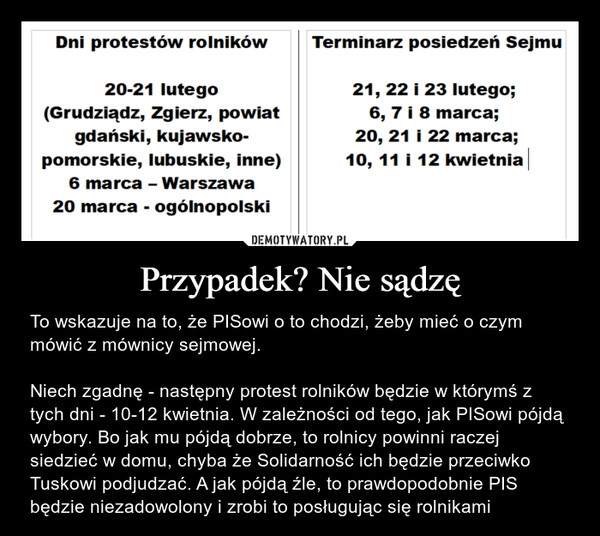 
    Przypadek? Nie sądzę