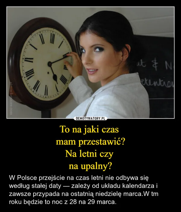 
    To na jaki czas mam przestawić? Na letni czy na upalny?