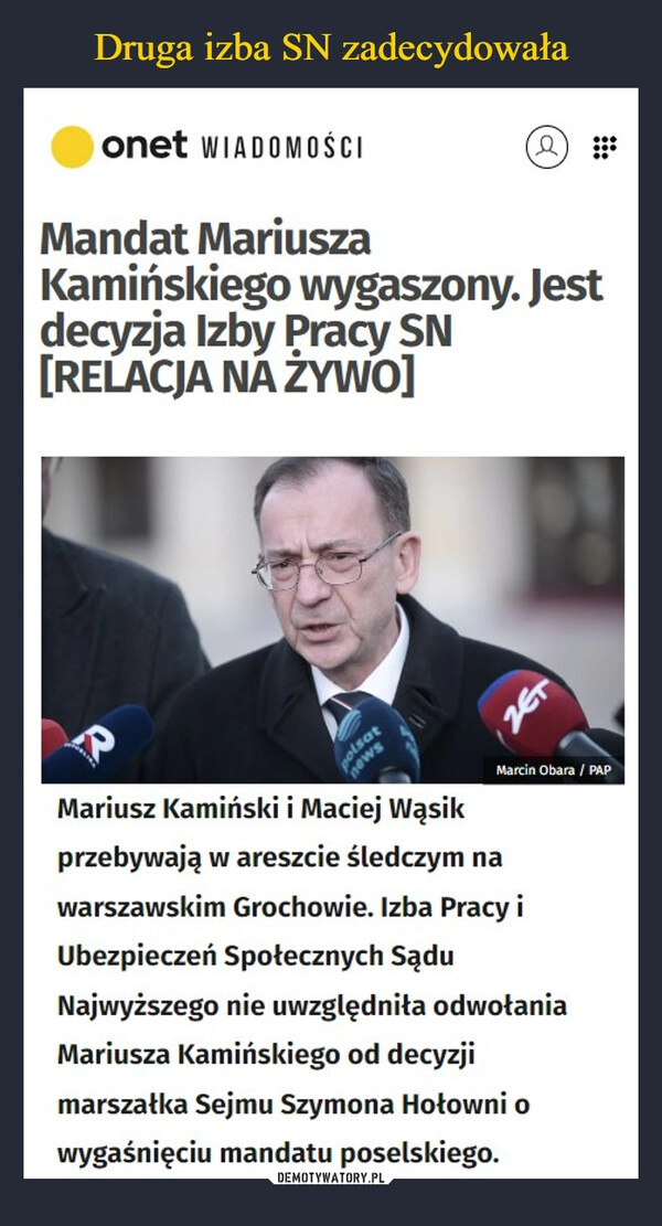 
    Druga izba SN zadecydowała