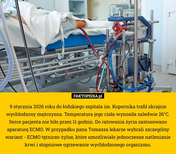 
    9 stycznia 2026 roku do łódzkiego szpitala im. Kopernika trafił skrajnie