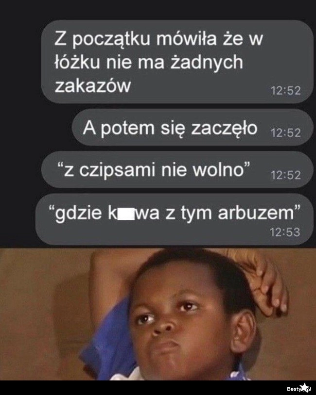 
    Żadnych zakazów w łóżku 