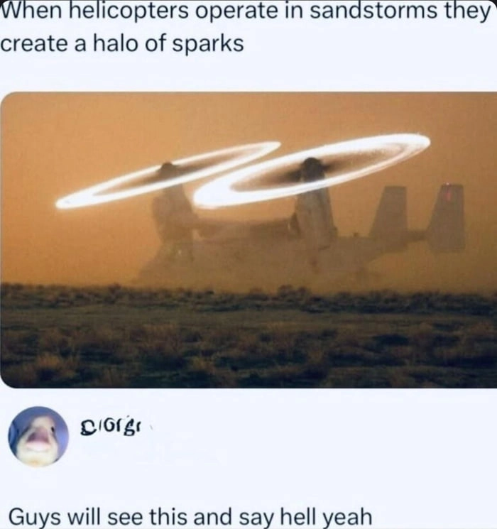 
    That halo of sparks is incredible, and yes, hell yeah.