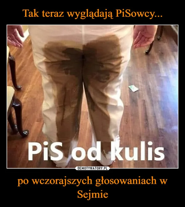 
    Tak teraz wyglądają PiSowcy... po wczorajszych głosowaniach w Sejmie
