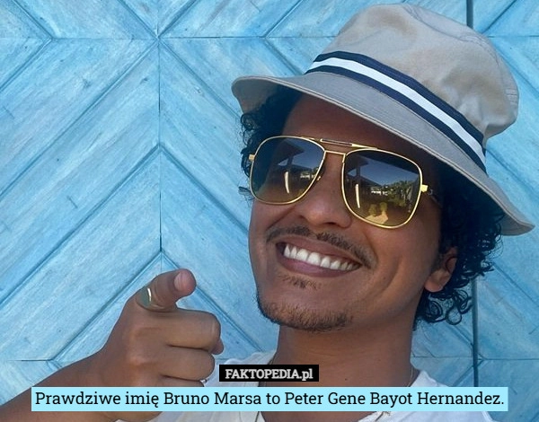 Prawdziwe imię Bruno Marsa to Peter Gene Bayot Hernandez.