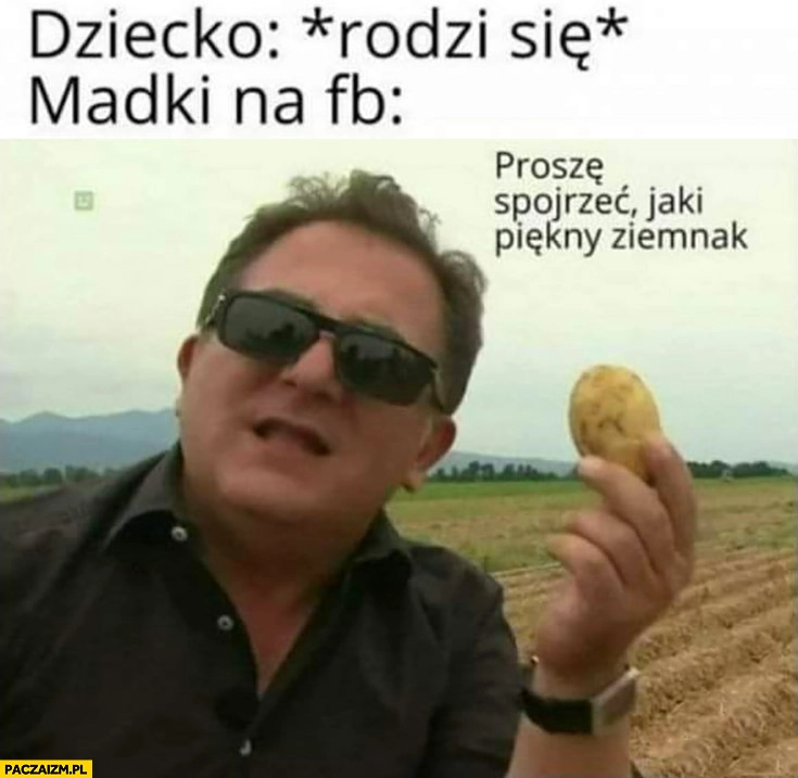 
    Makłowicz dziecko: rodzi się, madki na fb proszę spojrzeć jaki piękny ziemniak