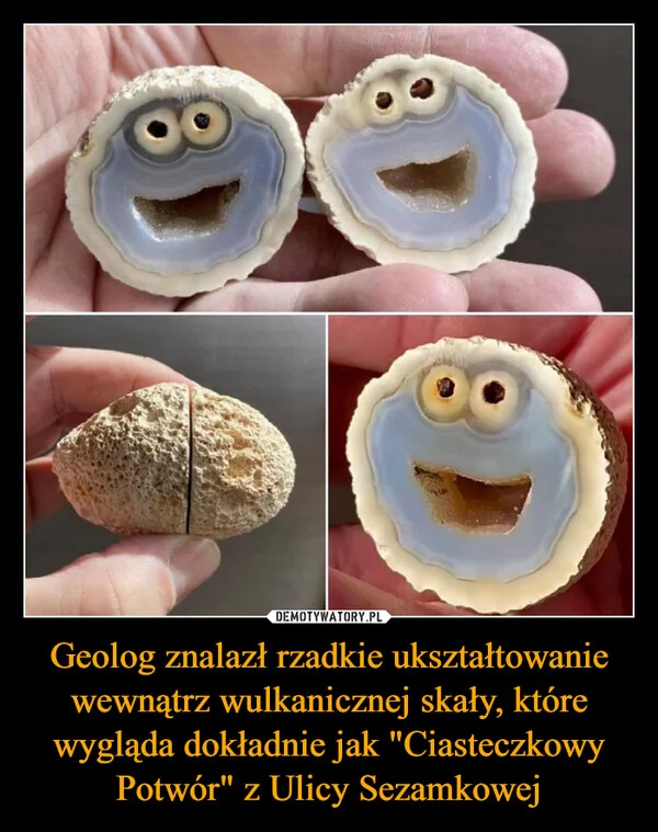 Geolog znalazł rzadkie ukształtowanie wewnątrz wulkanicznej skały, które wygląda dokładnie jak 