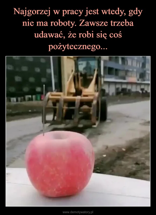 
    Najgorzej w pracy jest wtedy, gdy nie ma roboty. Zawsze trzeba udawać, że robi się coś pożytecznego...