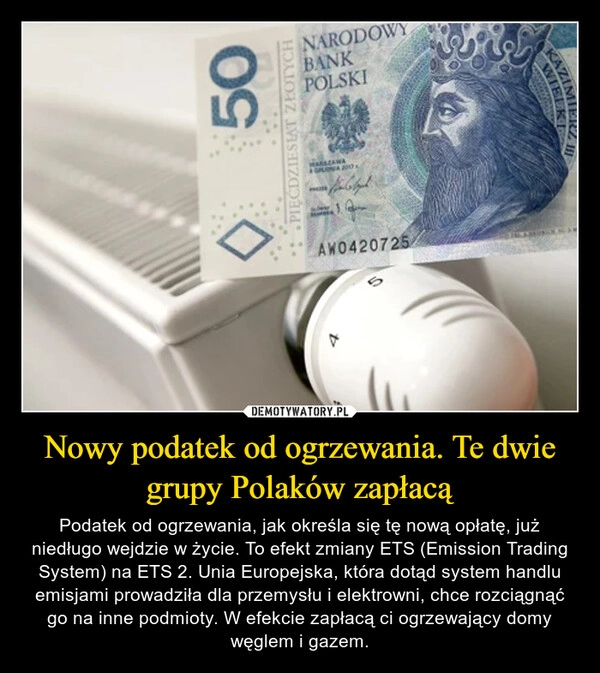 
    Nowy podatek od ogrzewania. Te dwie grupy Polaków zapłacą