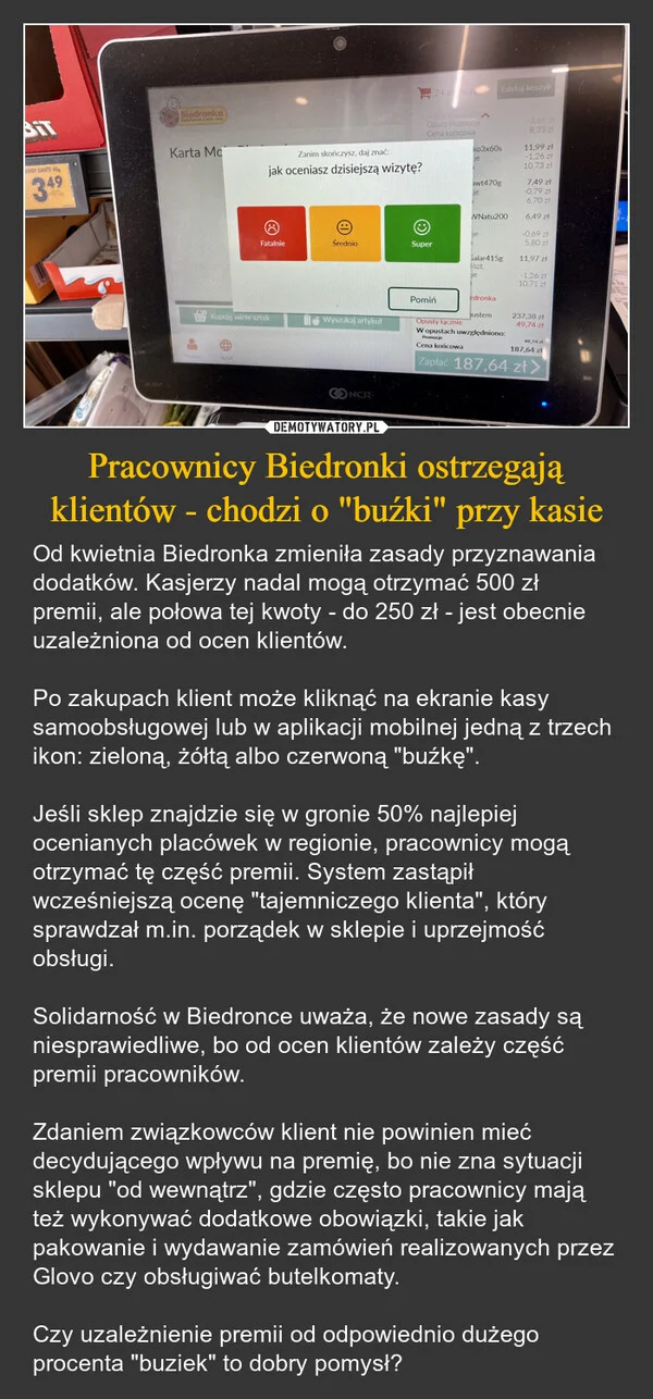 Pracownicy Biedronki ostrzegają klientów - chodzi o 