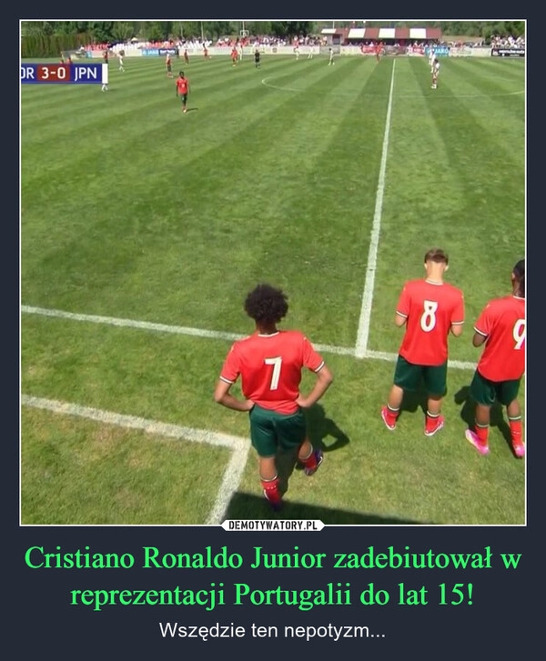 
    Cristiano Ronaldo Junior zadebiutował w reprezentacji Portugalii do lat 15!