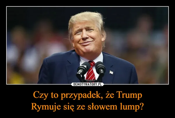 
    Czy to przypadek, że Trump Rymuje się ze słowem lump?