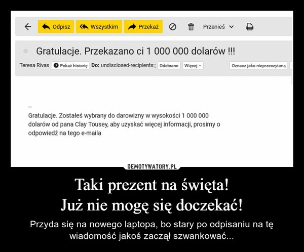 
    
Taki prezent na święta!
Już nie mogę się doczekać! 