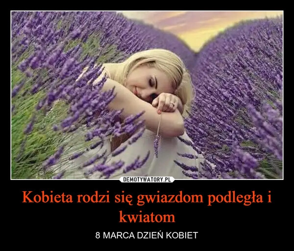 
    Kobieta rodzi się gwiazdom podległa i kwiatom