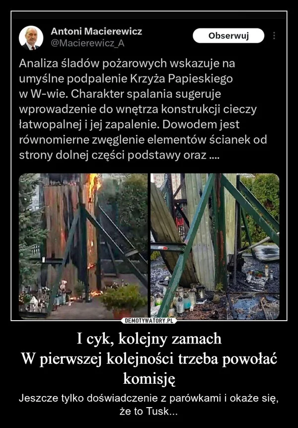 
    I cyk, kolejny zamach W pierwszej kolejności trzeba powołać komisję