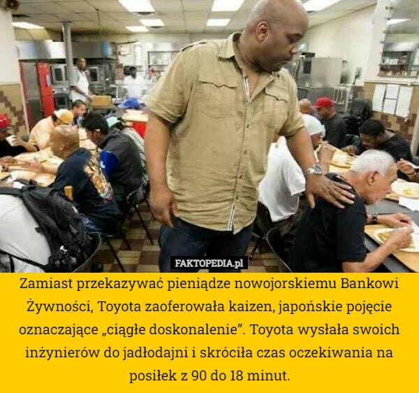 
    Zamiast przekazywać pieniądze nowojorskiemu Bankowi Żywności, Toyota zaoferowała