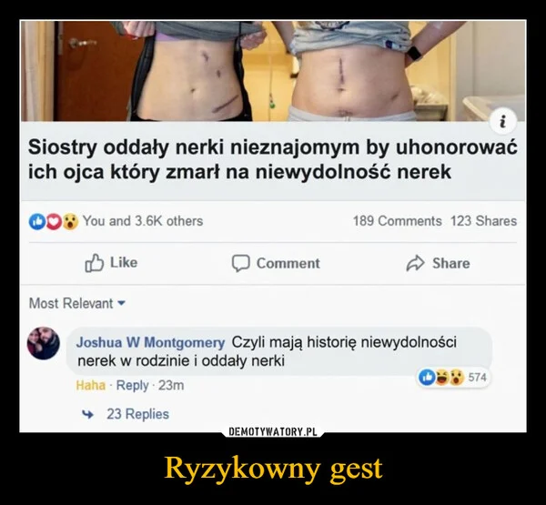 
    Ryzykowny gest