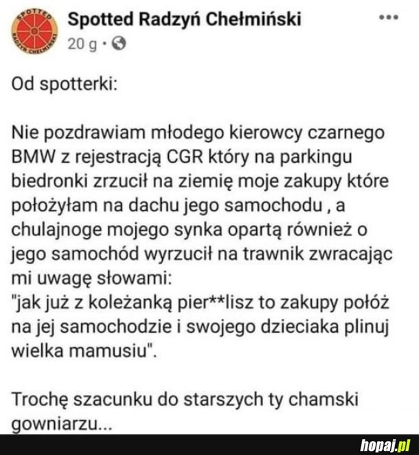 
    No ja nie wiem, kto tu nie ma szacunku