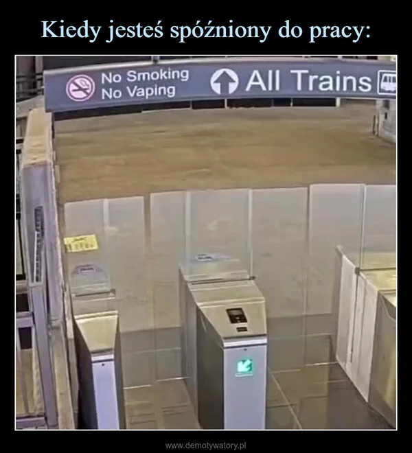 Kiedy jesteś spóźniony do pracy: