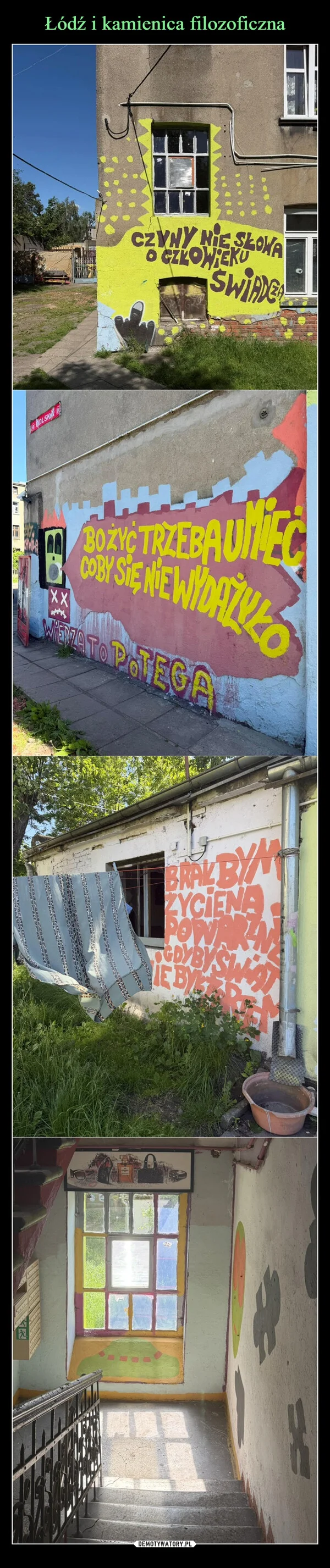
    Łódź i kamienica filozoficzna