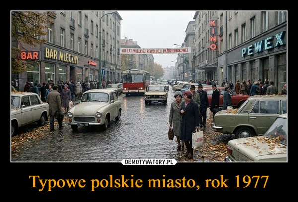 
    Typowe polskie miasto, rok 1977