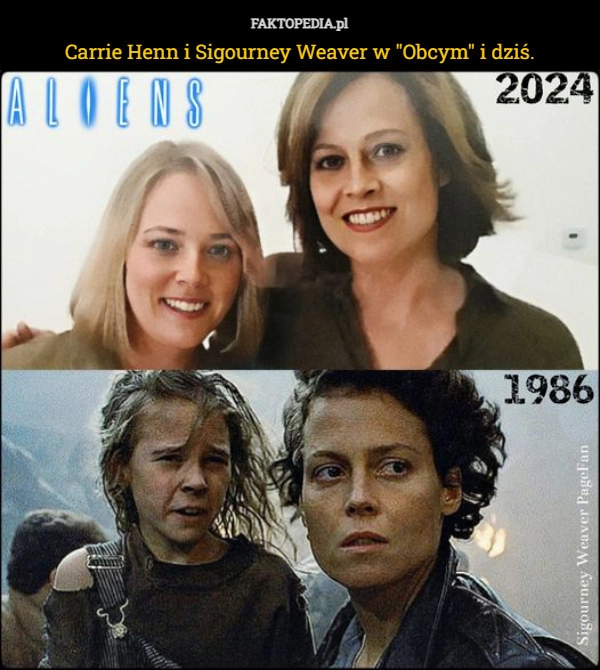 
    Carrie Henn i Sigourney Weaver w "Obcym" i dziś.