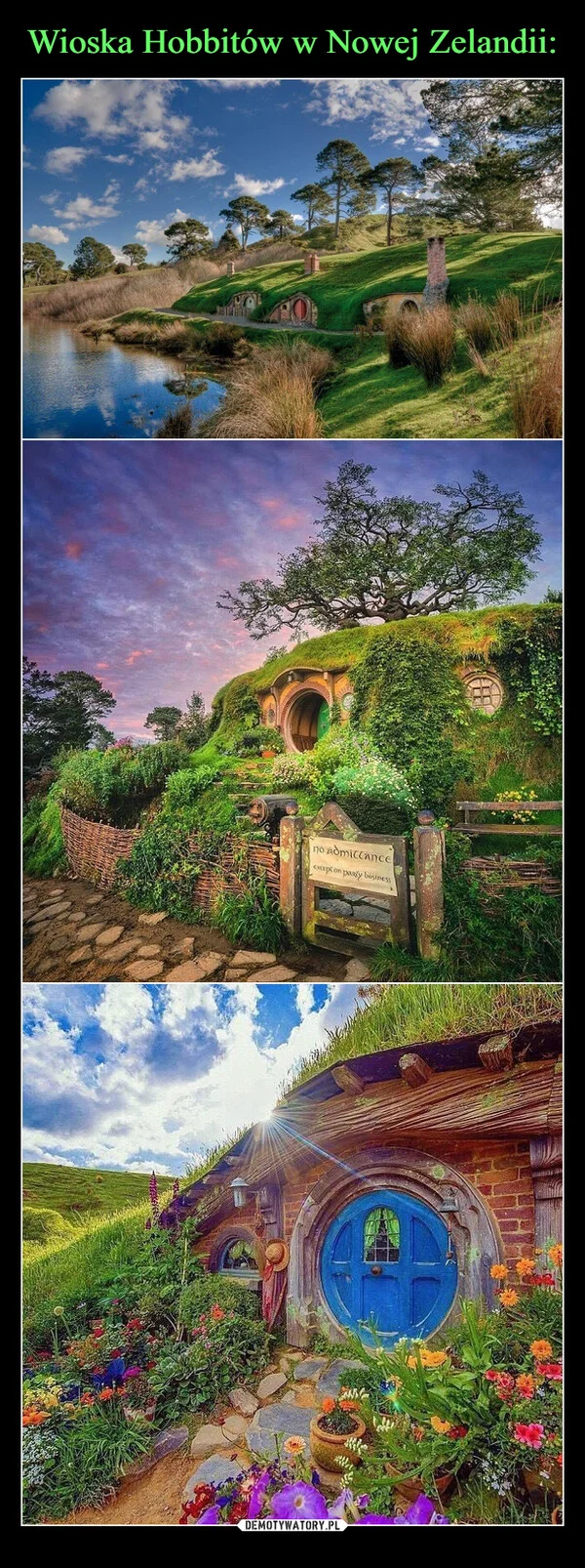 
    Wioska Hobbitów w Nowej Zelandii: