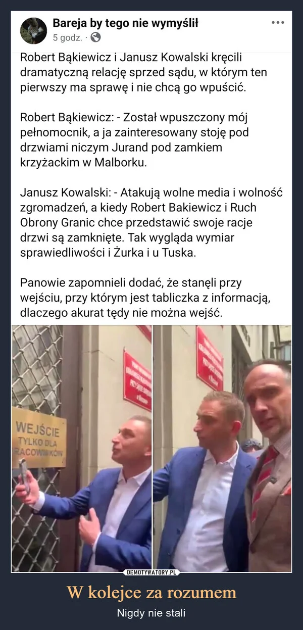 
    W kolejce za rozumem