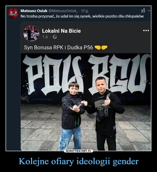 
    Kolejne ofiary ideologii gender