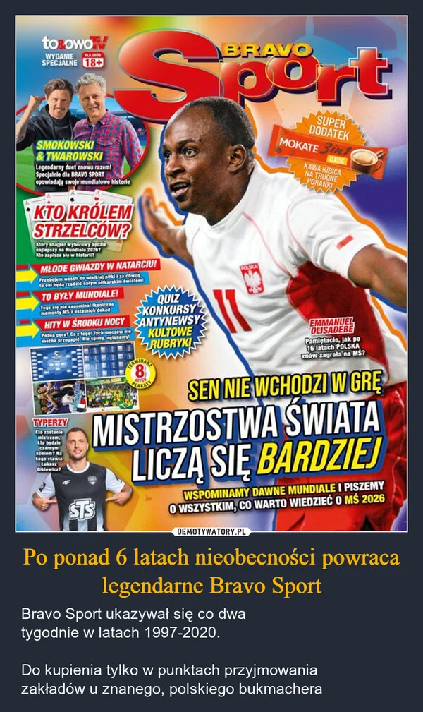 Po ponad 6 latach nieobecności powraca legendarne Bravo Sport