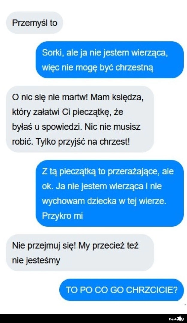 
    Namawianie do bycia chrzestną 