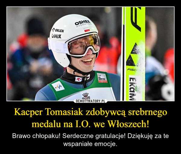 Kacper Tomasiak zdobywcą srebrnego medalu na I.O. we Włoszech!