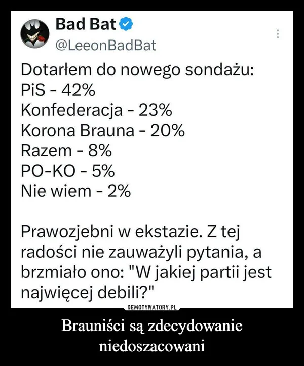 Brauniści są zdecydowanie niedoszacowani
