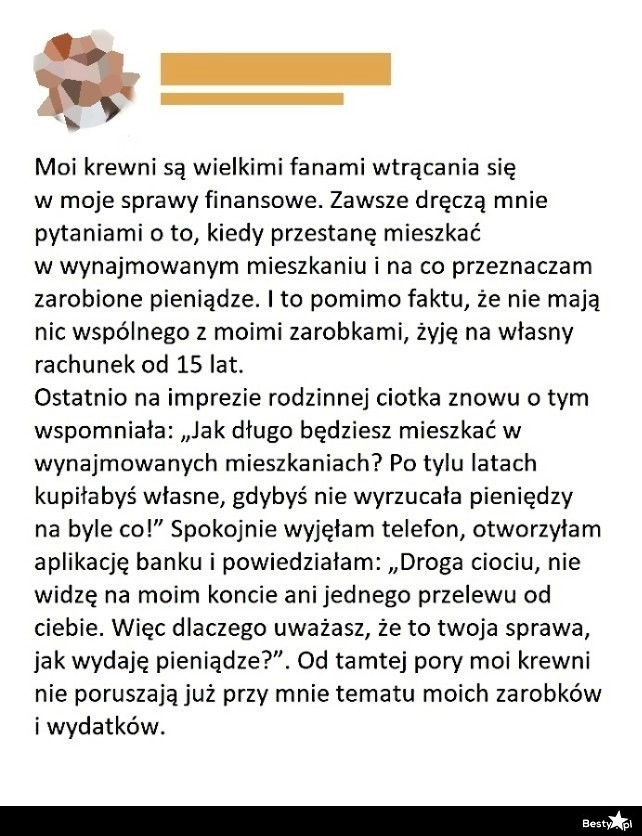 
    Nietaktowne pytania od rodziny 