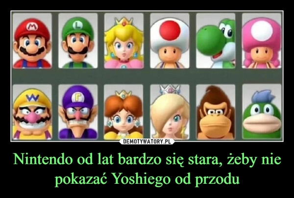 
    Nintendo od lat bardzo się stara, żeby nie pokazać Yoshiego od przodu